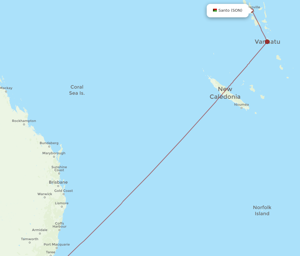 Flights from Sydney to Luganville SYD to SON Flight Routes