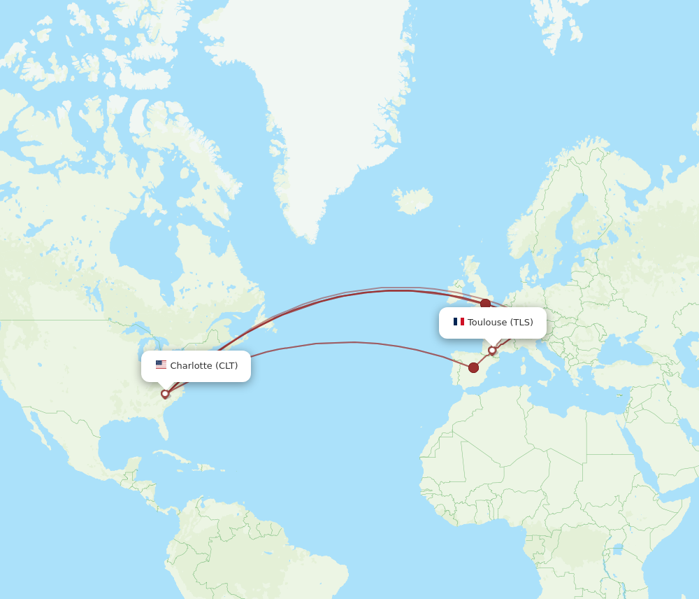 Direct flights from Munich to Charlotte, MUC to CLT non-stop 