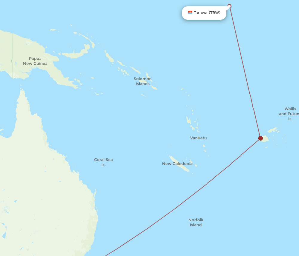 Flights from Tarawa to Melbourne TRW to MEL Flight Routes