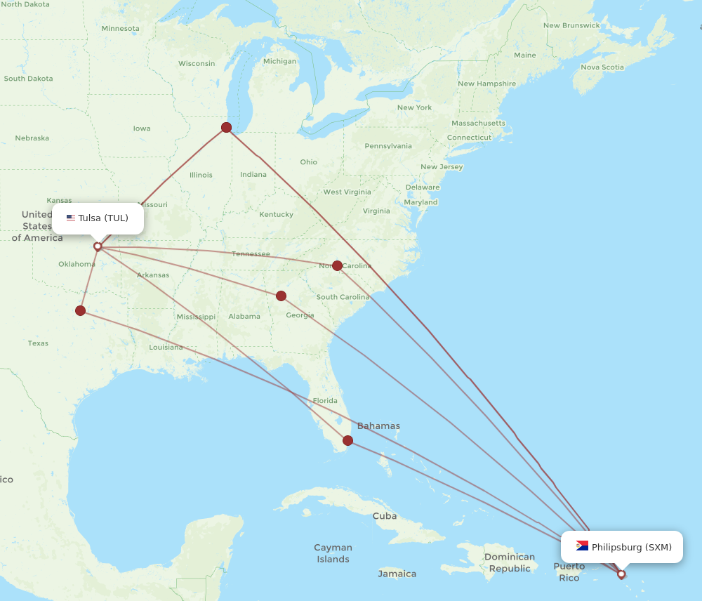 Flights From Tulsa To Sint Maarten, Tul To Sxm - Flight Routes