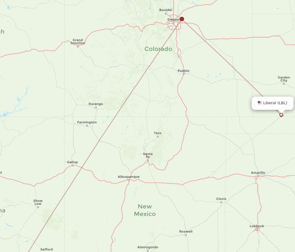 Flights from Tucson to Liberal TUS to LBL Flight Routes