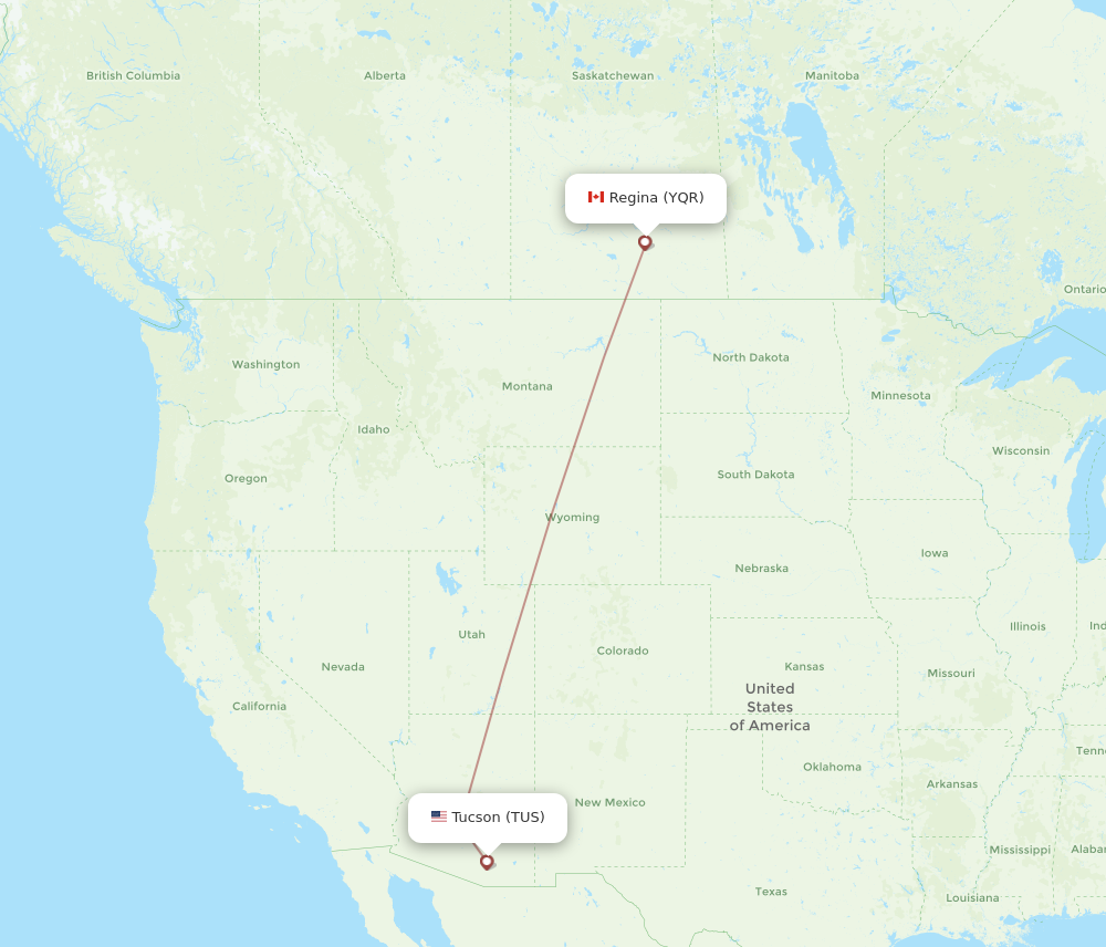 Flights From Tucson To Regina, TUS To YQR - Flight Routes