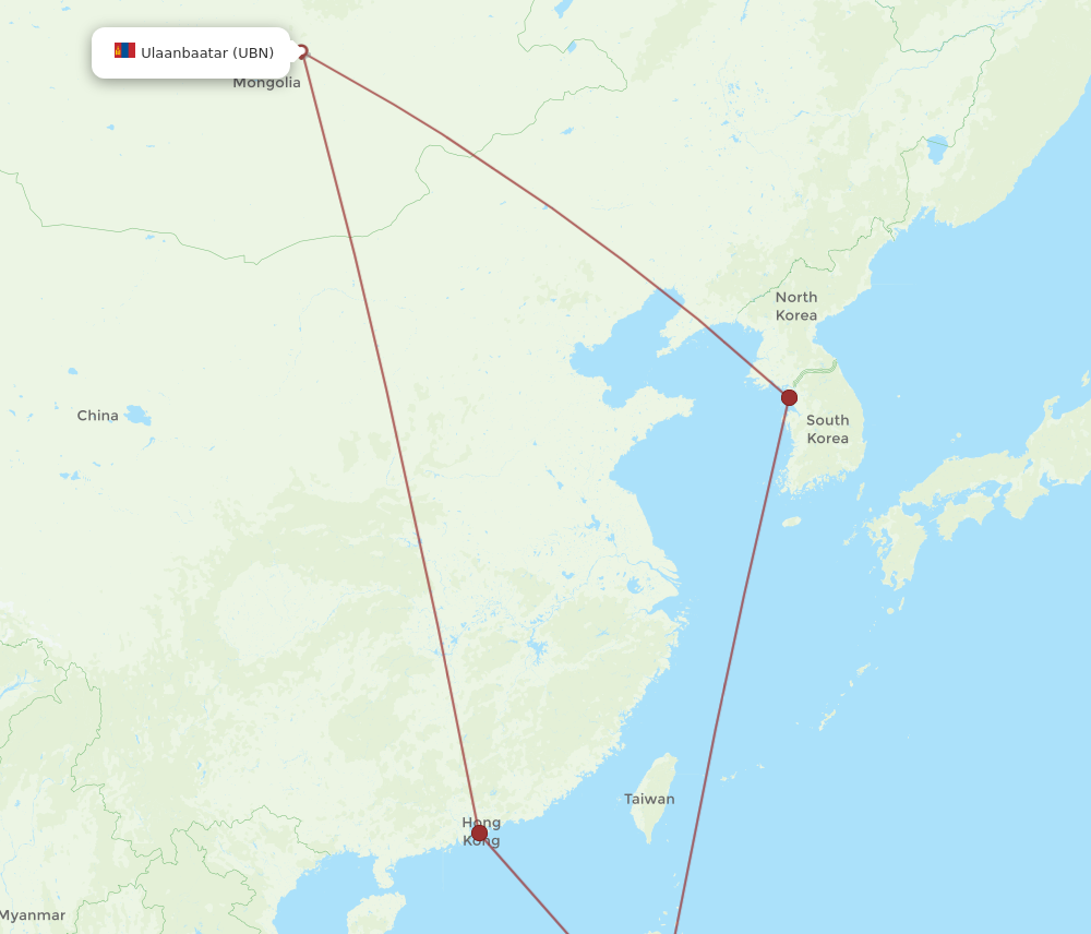 All Flight Routes From Ulaanbaatar To Manila Ubn To Mnl Flight Routes 9062