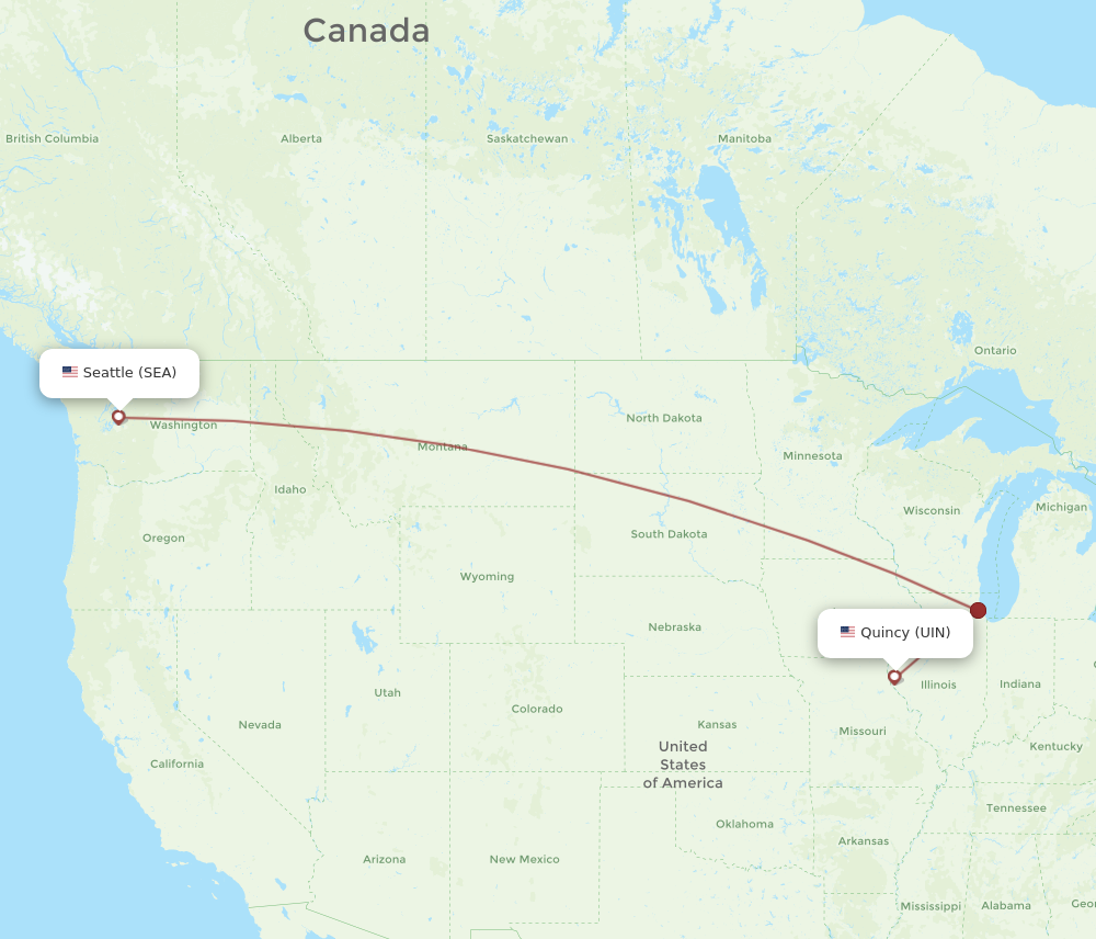 Flights from Quincy to Seattle UIN to SEA Flight Routes