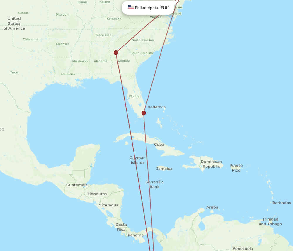 Flights from Quito to Philadelphia UIO to PHL Flight Routes