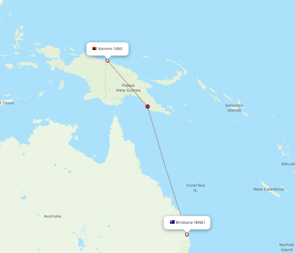 All Flight Routes From Brisbane To Vanimo Bne To Vai Flight Routes 5763