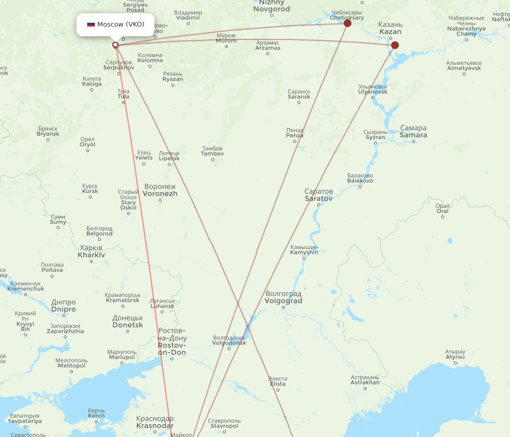 Flights from Moscow to Adler Sochi VKO to AER Flight Routes