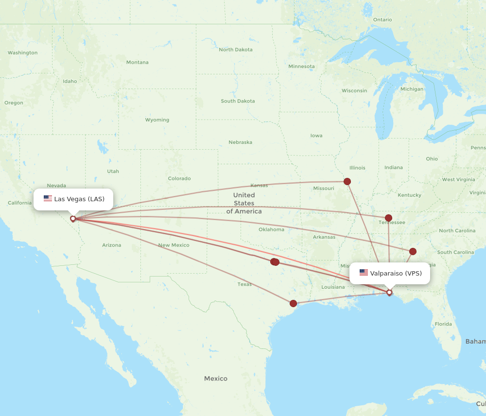 Flights from Fort Walton Beach to Las Vegas VPS to LAS Flight