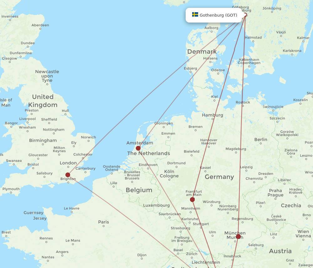 Flights from Verona to Gothenburg VRN to GOT Flight Routes