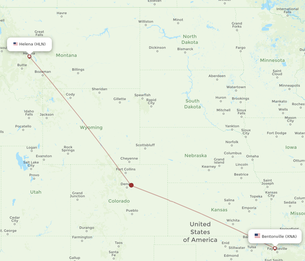 Flights from Bentonville to Helena XNA to HLN Flight Routes