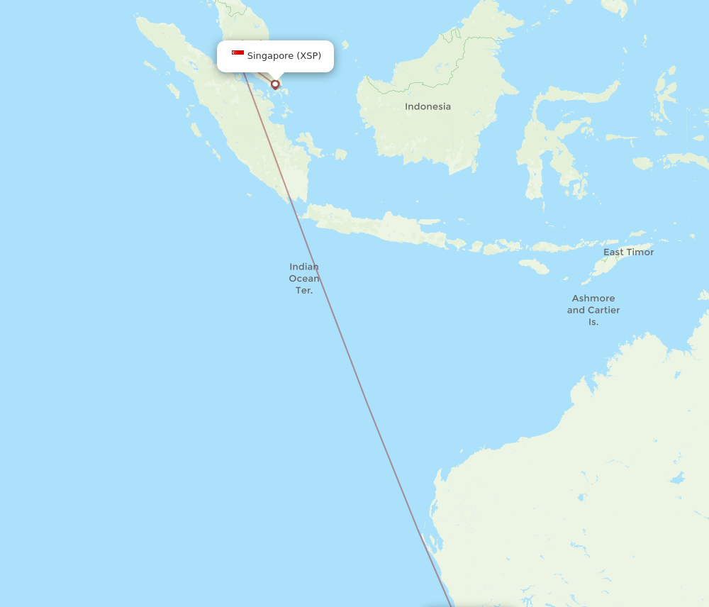 All Flight Routes From Singapore To Perth Xsp To Per Flight Routes 1618