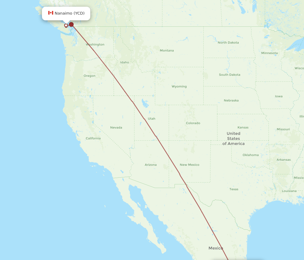 Flights from Nanaimo to Mexico City YCD to MEX Flight Routes