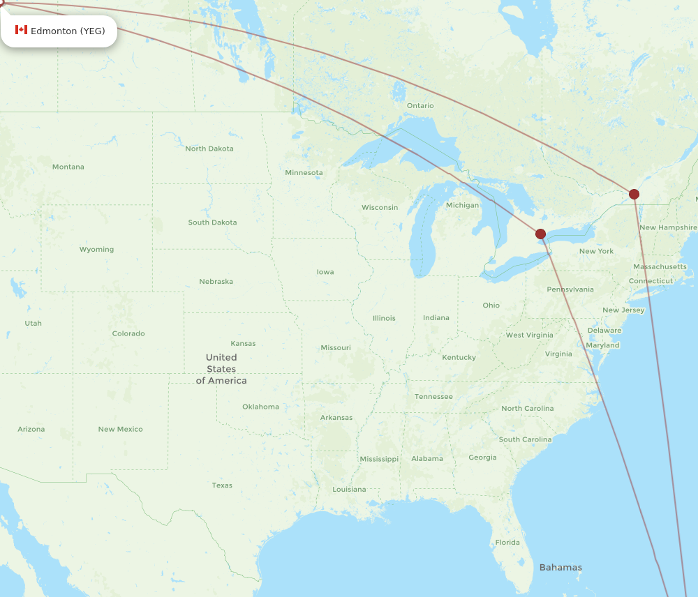 Flights from Edmonton to El Catey Samana YEG to AZS Flight Routes