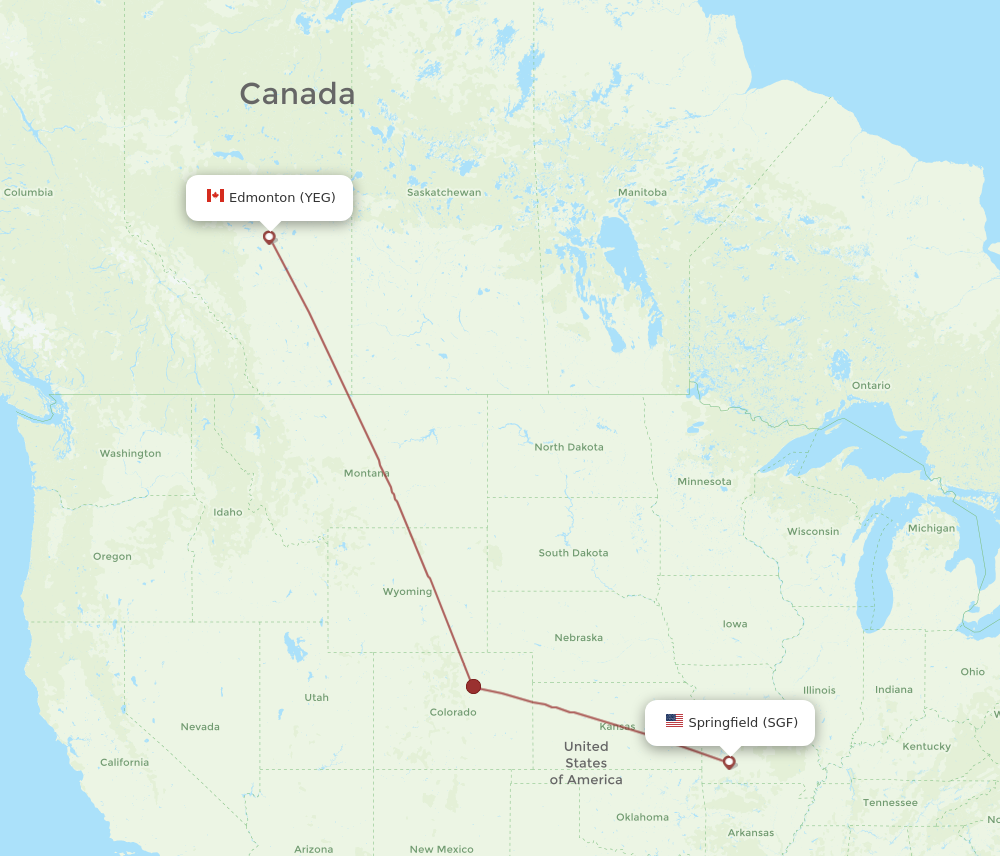 Flights from Edmonton to Springfield YEG to SGF Flight Routes