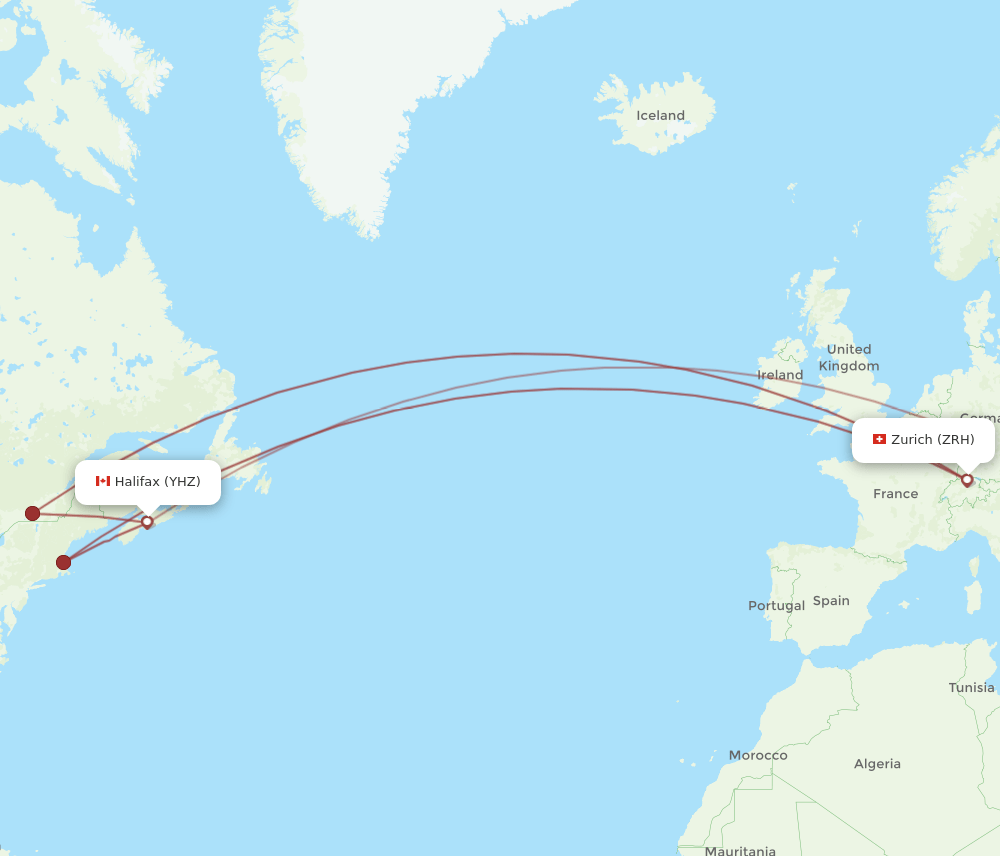 All Flight Routes From Halifax To Zurich Yhz To Zrh Flight Routes 7144