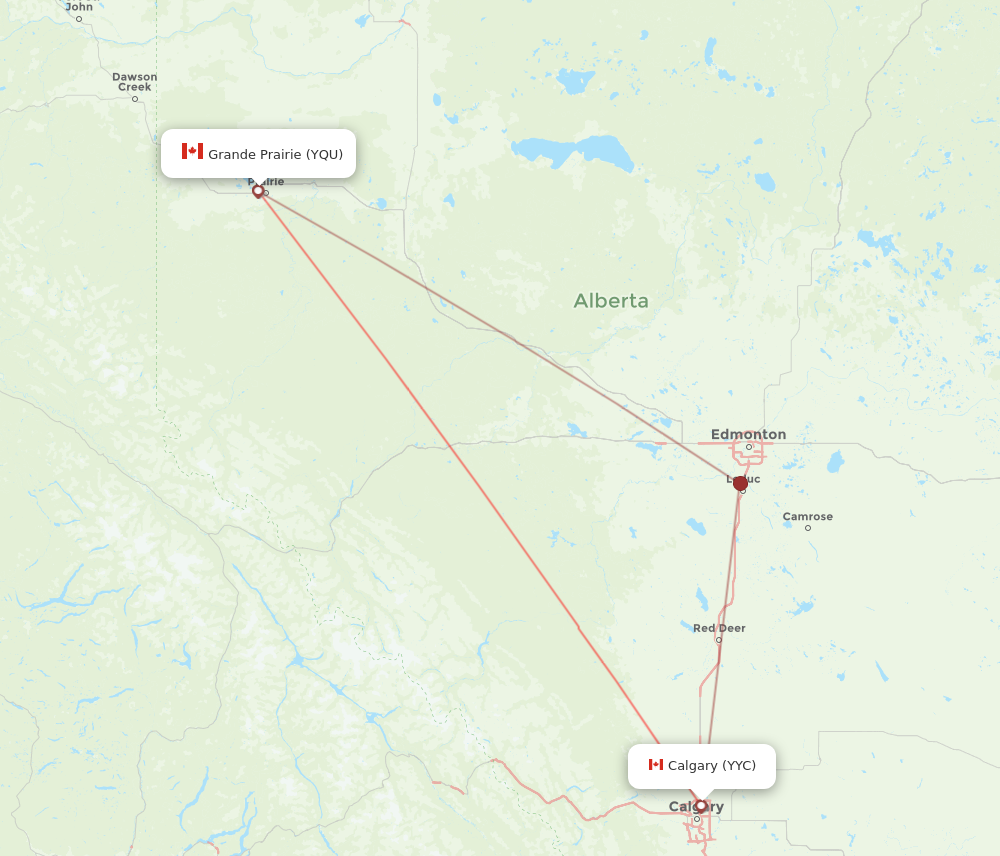 WestJet airline routes (WS) - map - Flight Routes