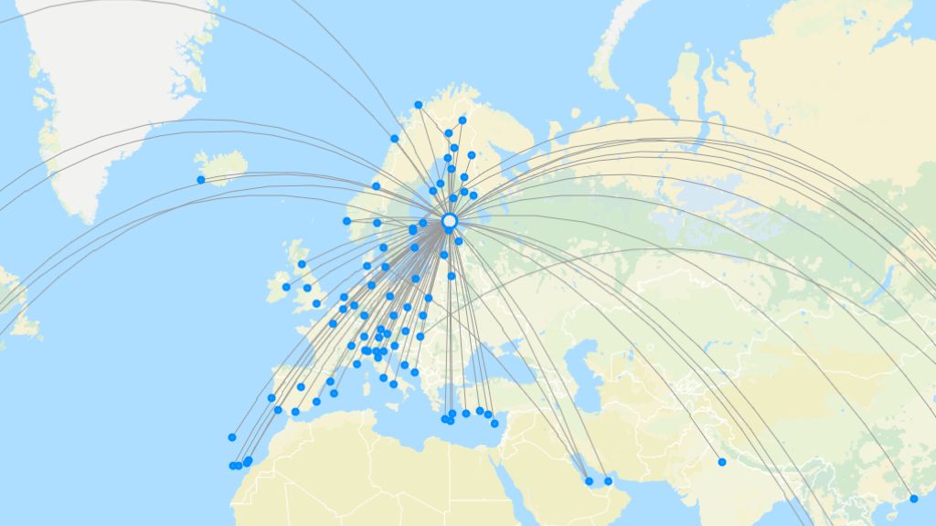 Finnair routes 2024 interactive map with all flights Flight Routes