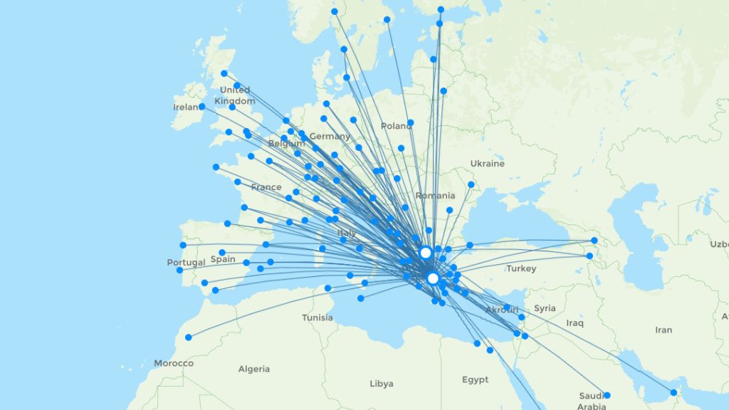 Aegean Airlines routes 2024 – map with all flights - Flight Routes