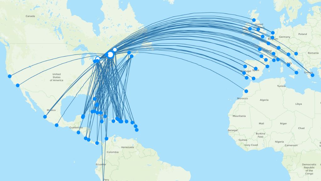 Air Transat routes 2024 – interactive map with all flights - Flight Routes