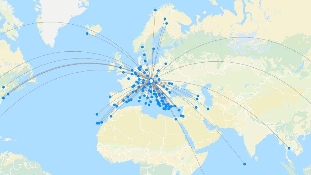 Austrian Airlines routes 2024 – map with all flights - Flight Routes