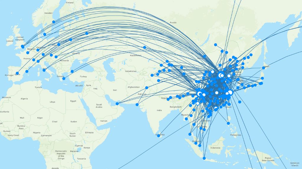 Air China routes 2024 – interactive map with all flights - Flight Routes