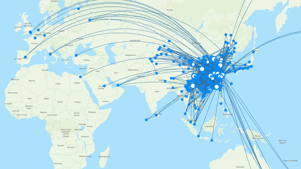 China Eastern Airlines routes 2024 – map with all flights - Flight Routes