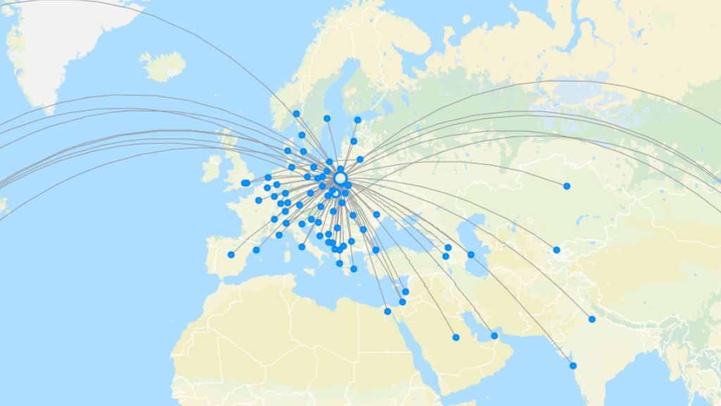 LOT Polish Airlines routes 2024 – map with all flights - Flight Routes